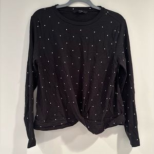 Vero Moda polka dot twist front top